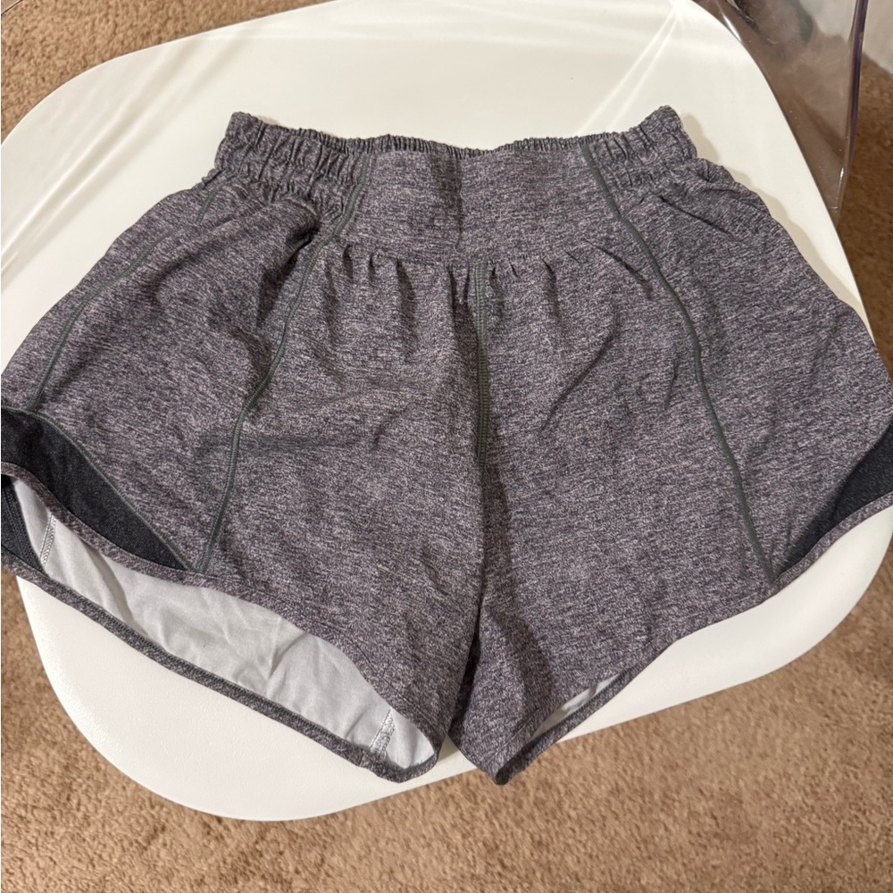 Lululemon Athletica Charcoal Athletic Shorts hotty hot